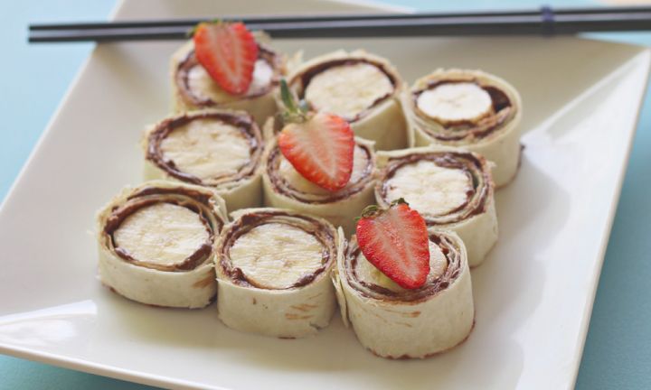 Sushi de Nutella e banana