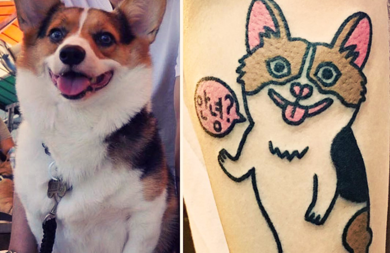 Estas tatuagens de pets parecem desenhos feitos com canetinha