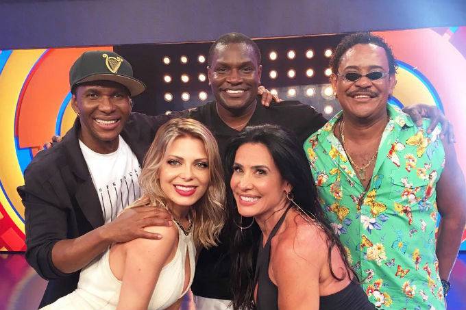Formação clássica do É o Tchan! se reúne no Caldeirão do Huck