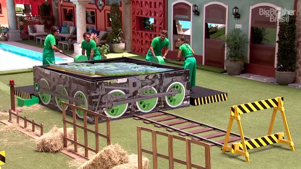 Equipe verde quebra equipamento da Prova da Comida no BBB17