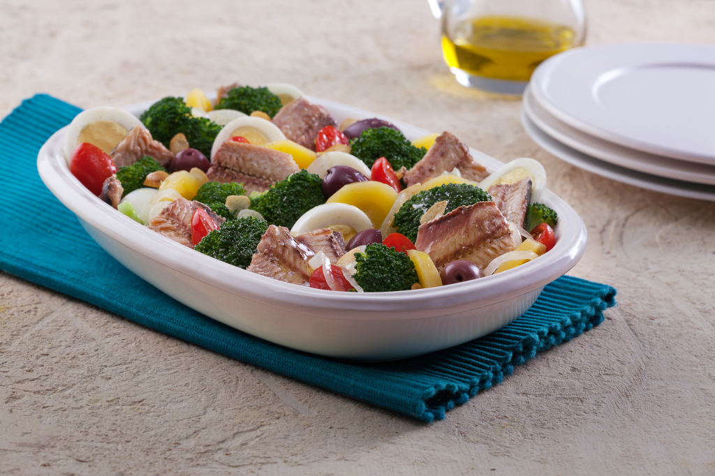 Sardinha ao forno com mandioquinha