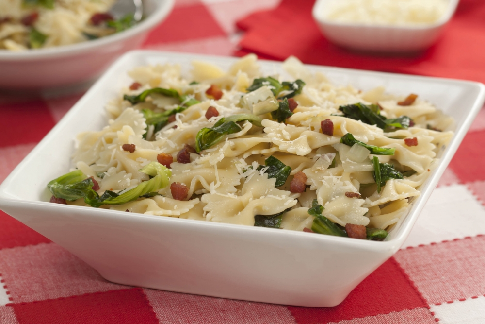 Gravatinha com bacon e queijo