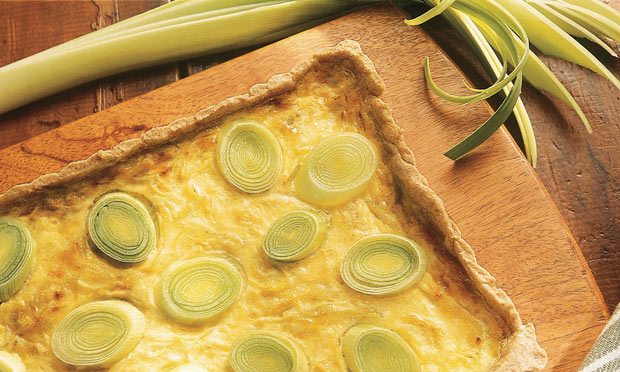 Quiche de alho-poró