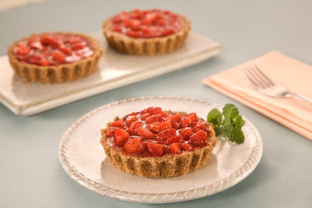 Tortinha de morango sem lactose