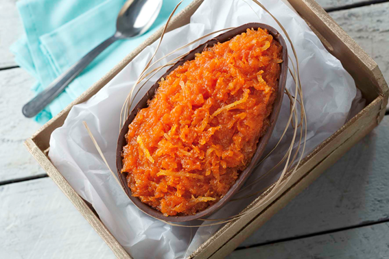 Ovo de Páscoa de colher com recheio de doce de abóbora zero açúcar
