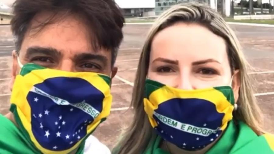 Guilherme de Pádua participa de manifestações pró-Bolsonaro em Brasília
