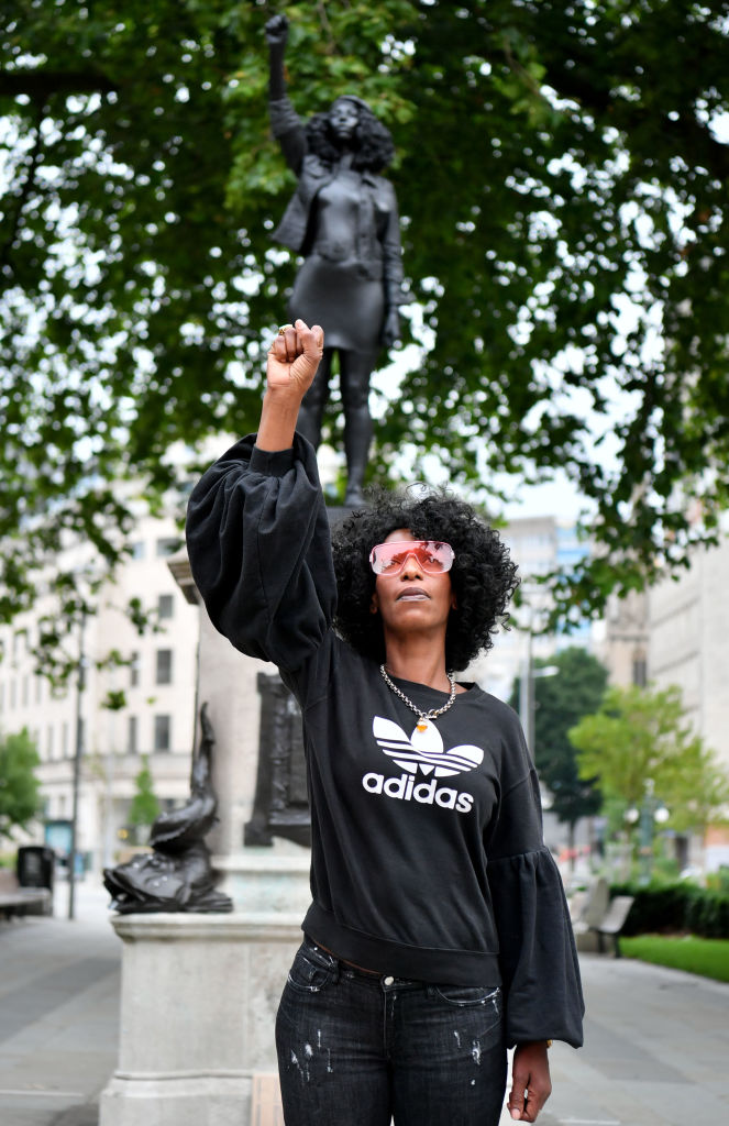 Statue Of BLM Protester Placed On Colston Plinth In Bristol