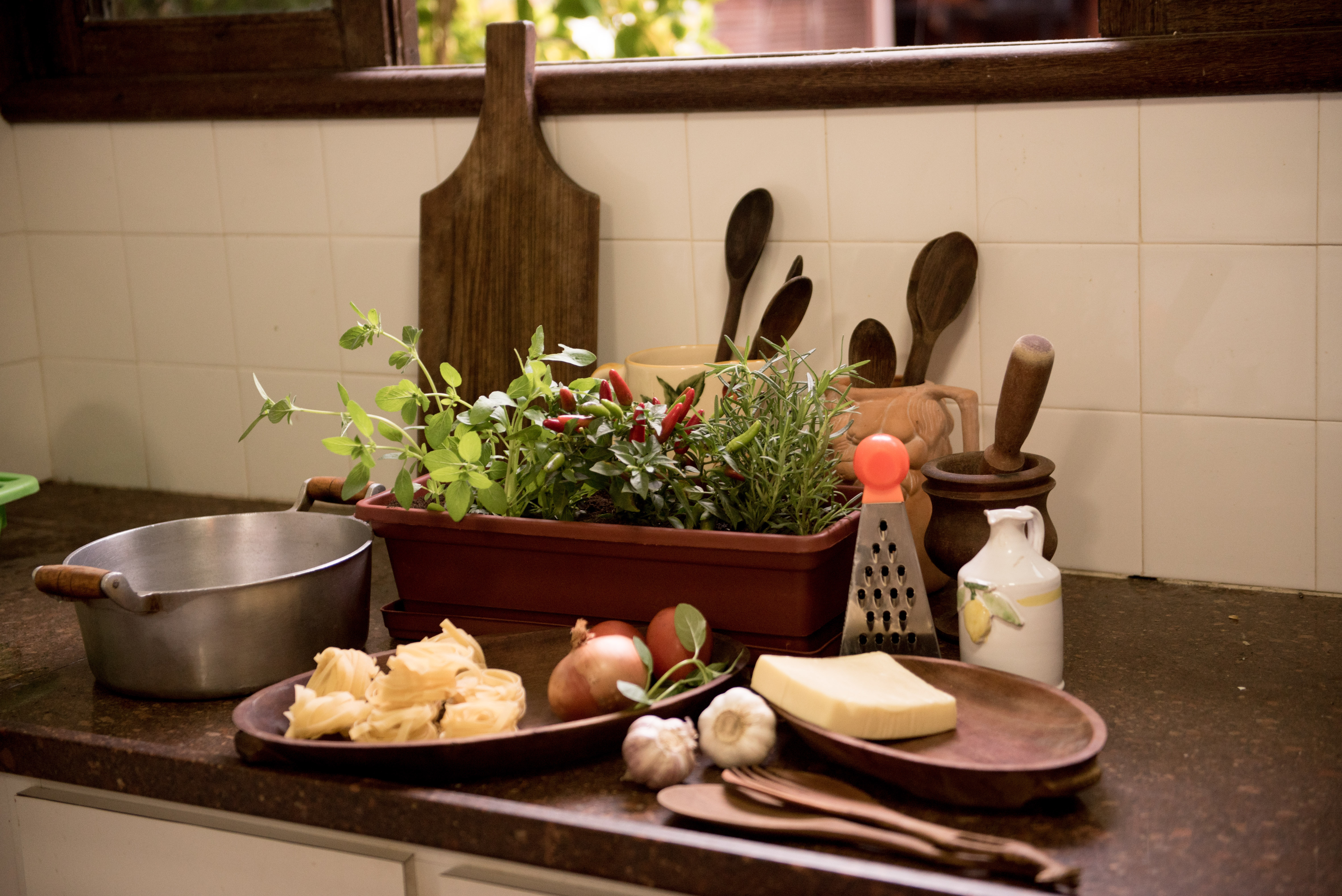 Horta em casa cozinha
