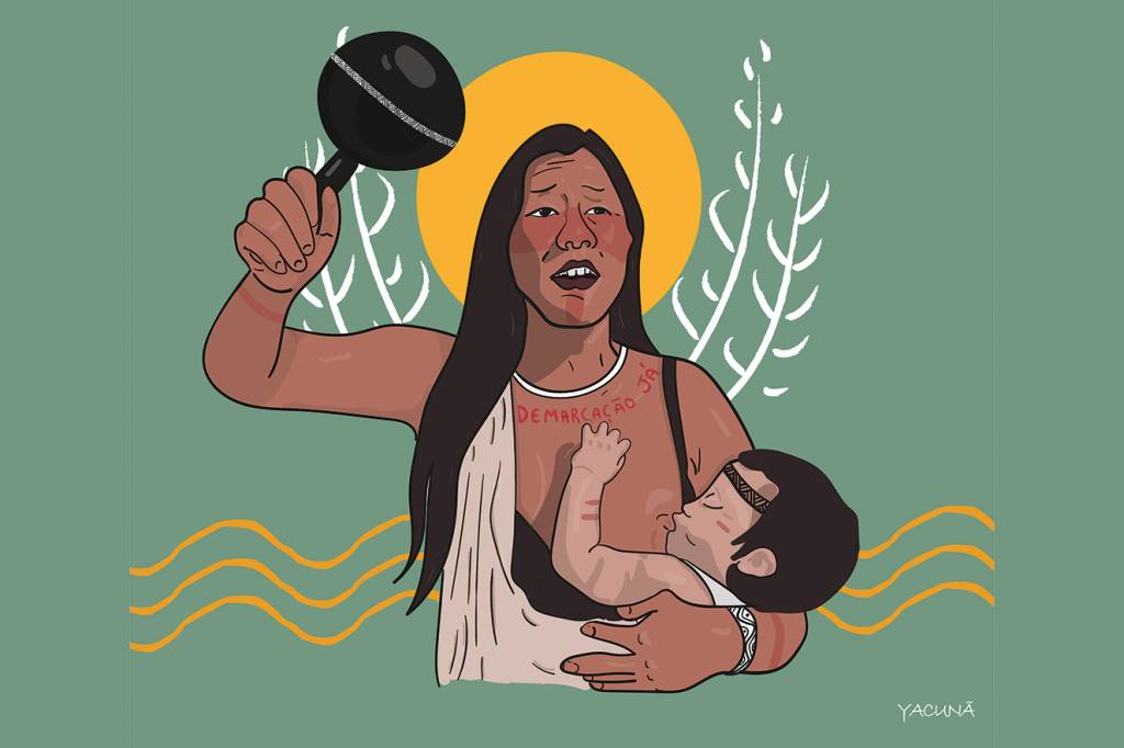 A ilustradora Yacunã Tuxá exalta a resistência das mulheres indígenas