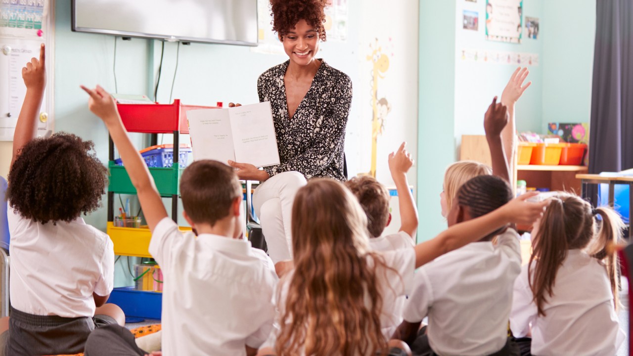 Professora e alunos