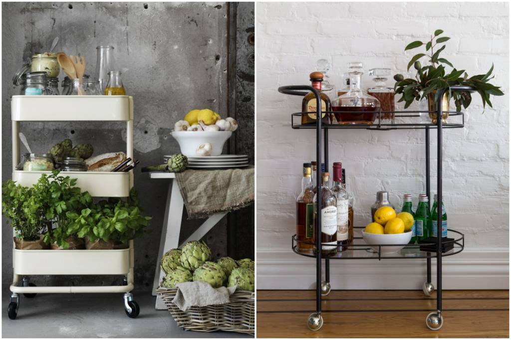 9 ideias de como usar o carrinho de chá na decoração