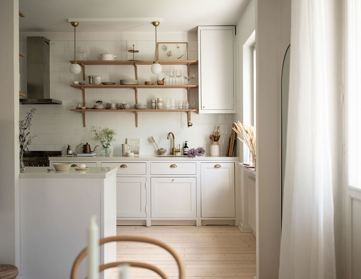 cozinha com prateleira aberta