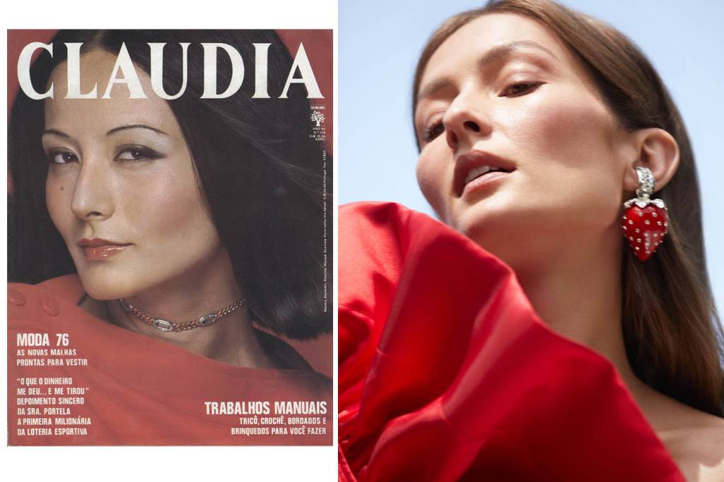 moda remake-3 capa de CLAUDIA com modelo copiando look