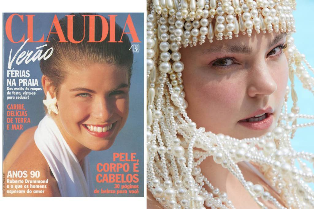 moda remake-5 capa de CLAUDIA com modelo copiando look