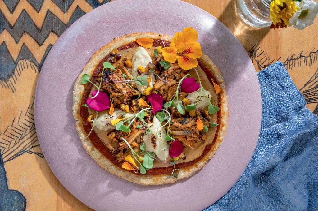 Pizza de vrango (com carne de jaca)
