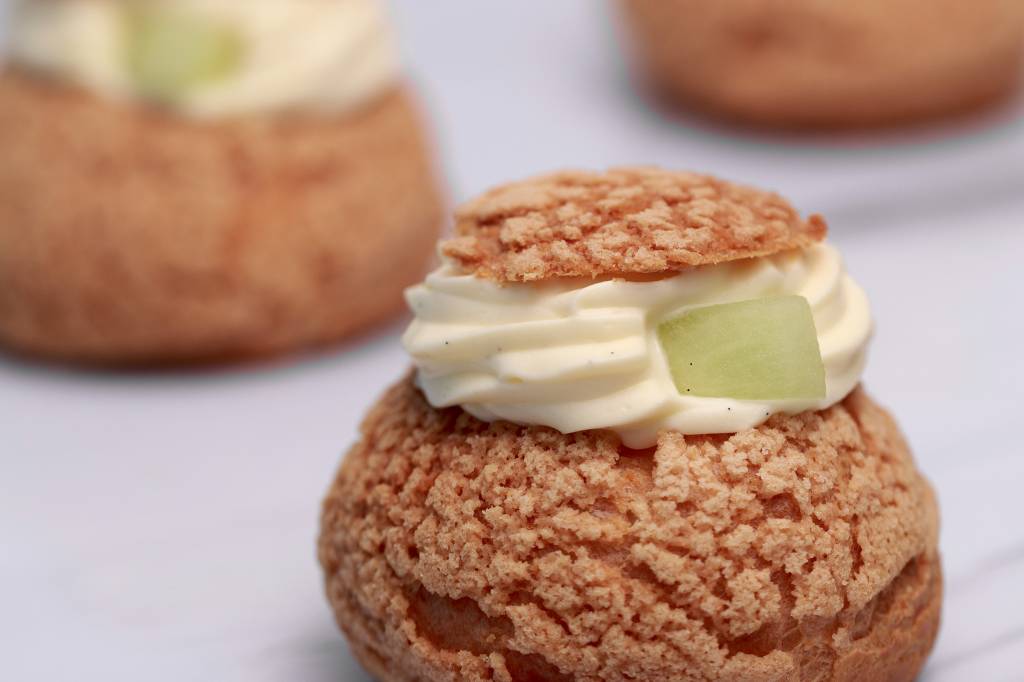 Receita de melon choux cream