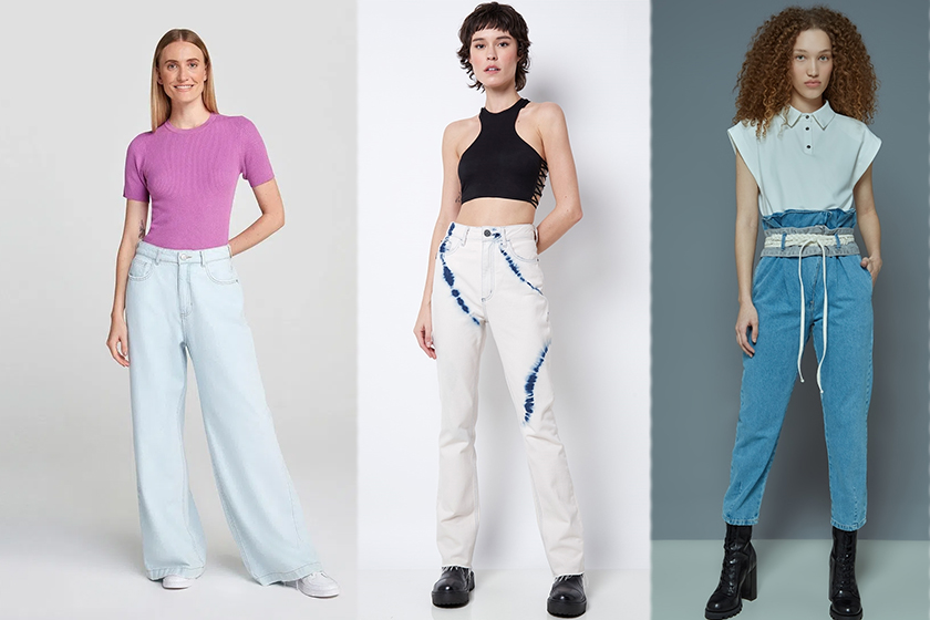 Uma seleção de calças jeans versáteis para por no armário