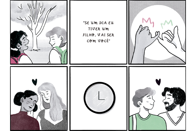 Hist&oacute;ria em quadrinhos de Karina Pamplona.