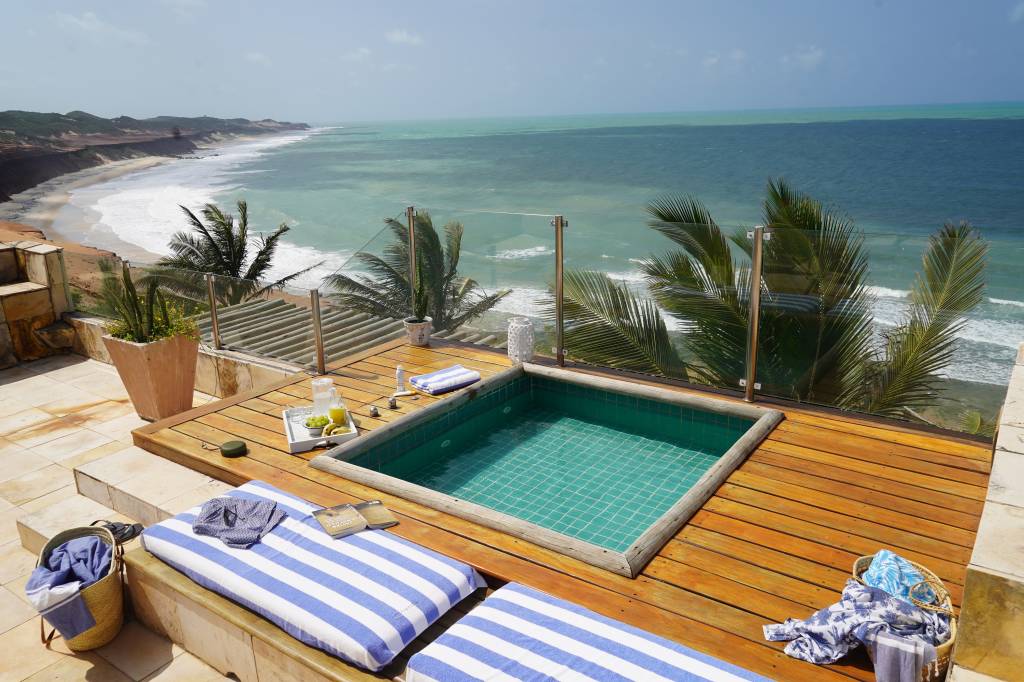 Villa Jacú deluxe – solarium Hotel fica localizado na paradisíaca Praia de Sibaúma, no Rio Grande do Norte