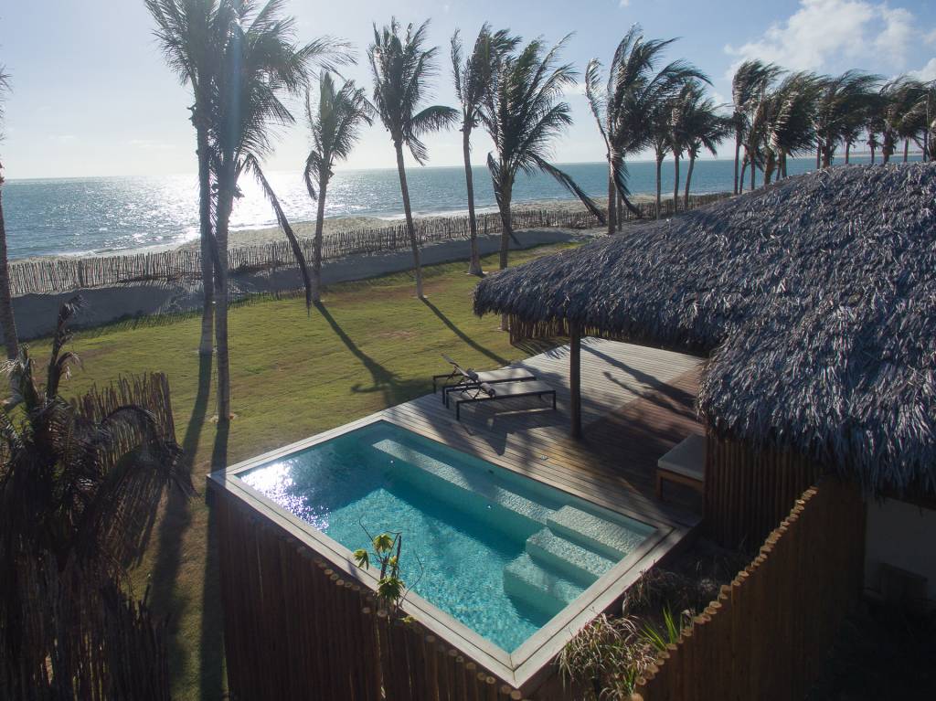 O hotel Jaguaríndia Village fica na Praia de Canoé no Ceará O hotel Jaguaríndia Village fica na Praia de Canoé no Ceará