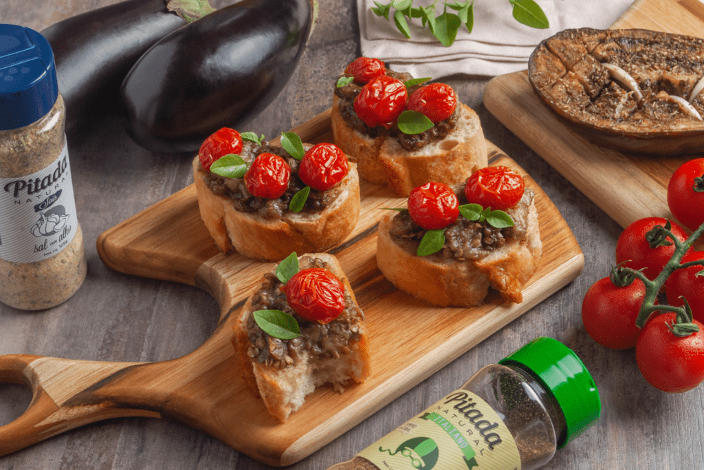 Bruschetta de berinjela é opção de petisco para assistir à Copa do Mundo