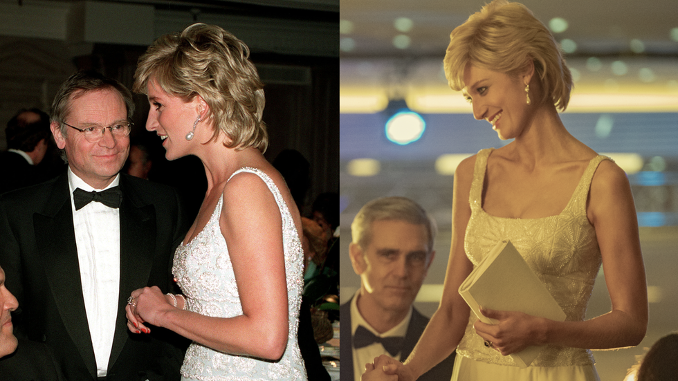 Princesa Diana durante jantar beneficente em 1996.