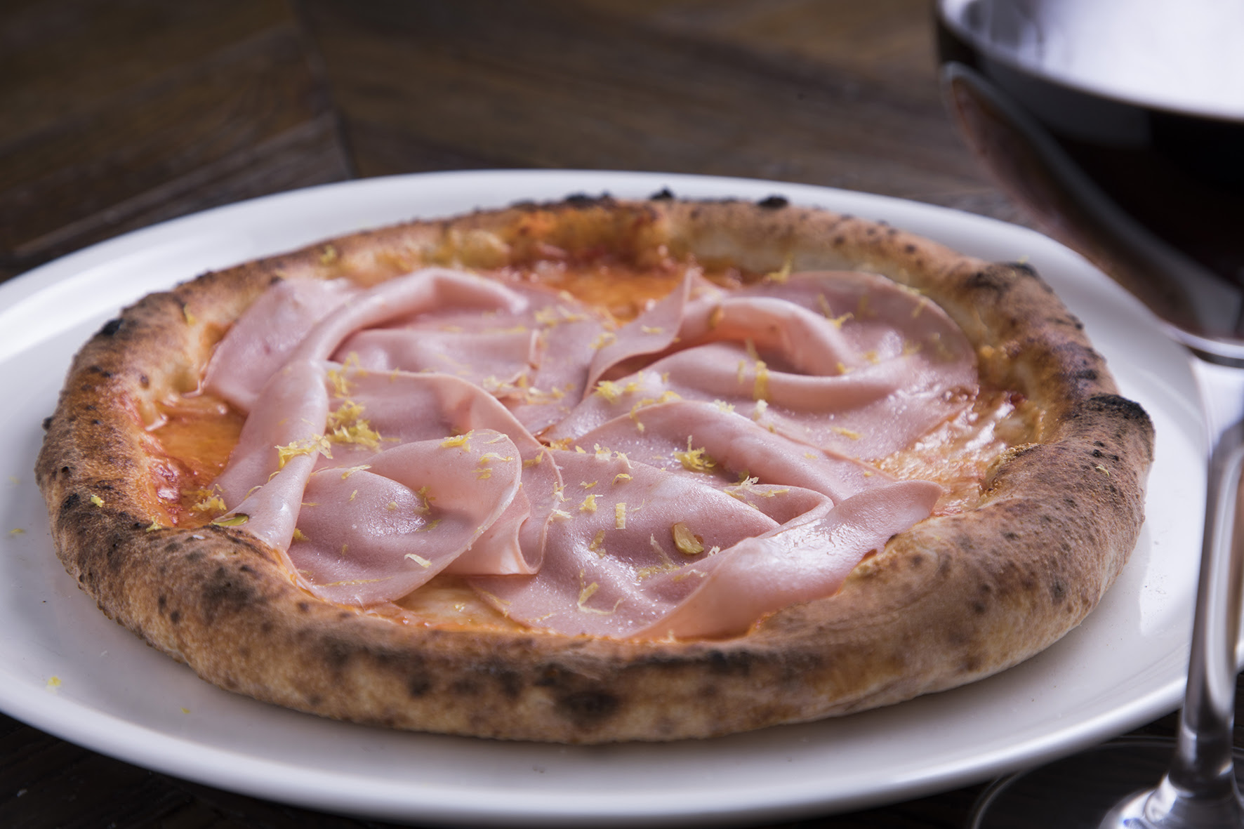 Pizza de mortadela, da pizzaria Maremonti