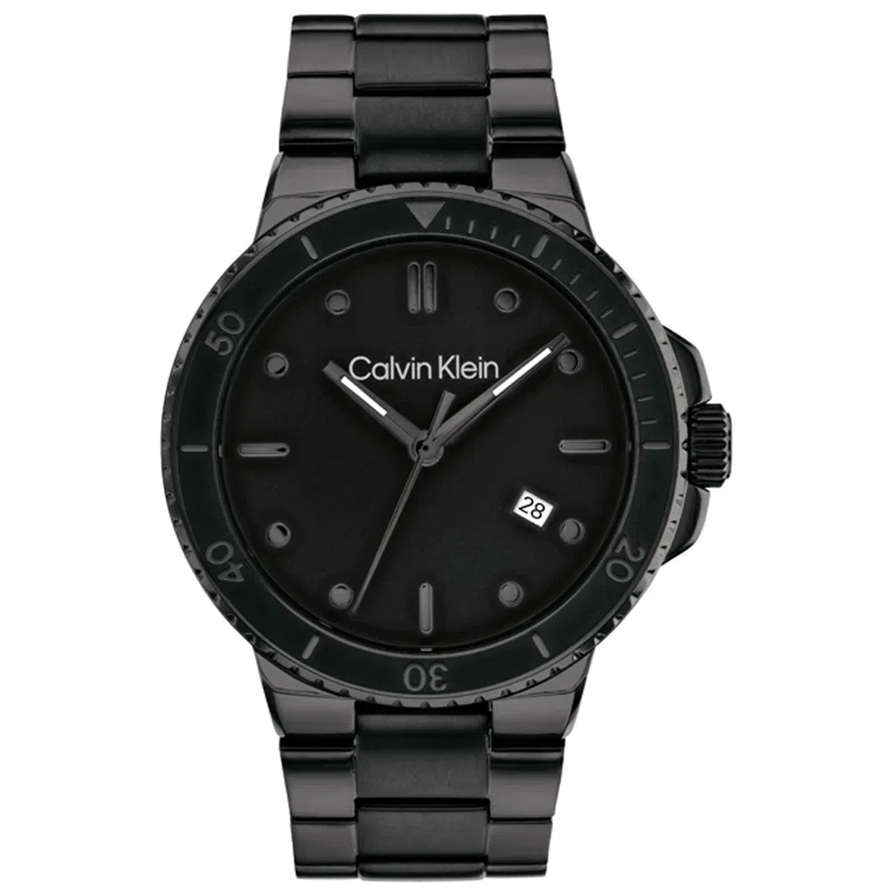 rel&oacute;gio preto calvin klein