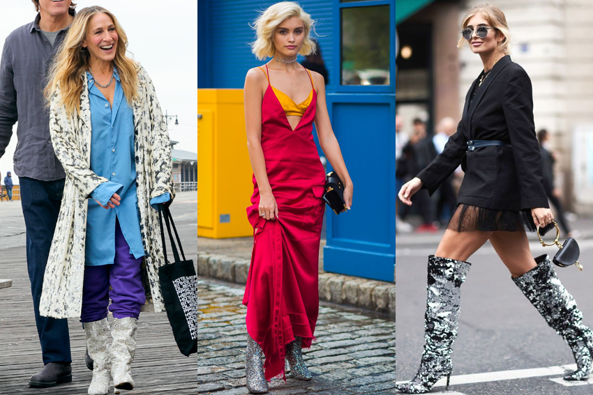 Sarah Jessica Parker e o calçado hit: 5 formas de usar botas com brilho