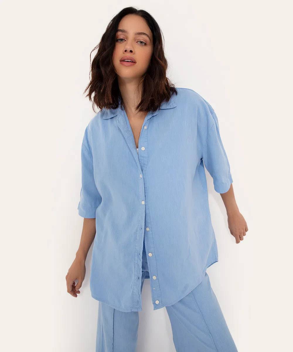 camisa azul
