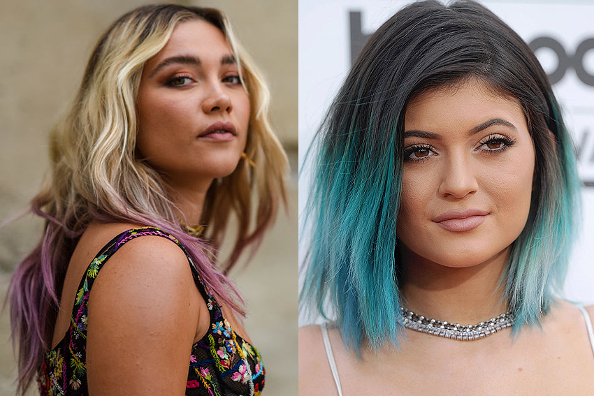 Dip-dye hair