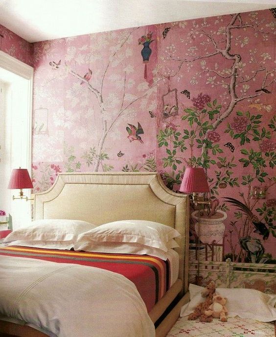 quarto floral romântico