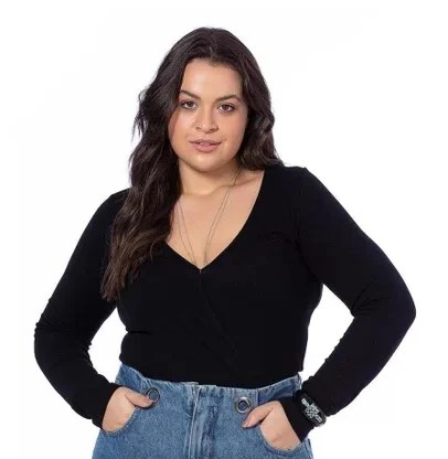 body preto plus size
