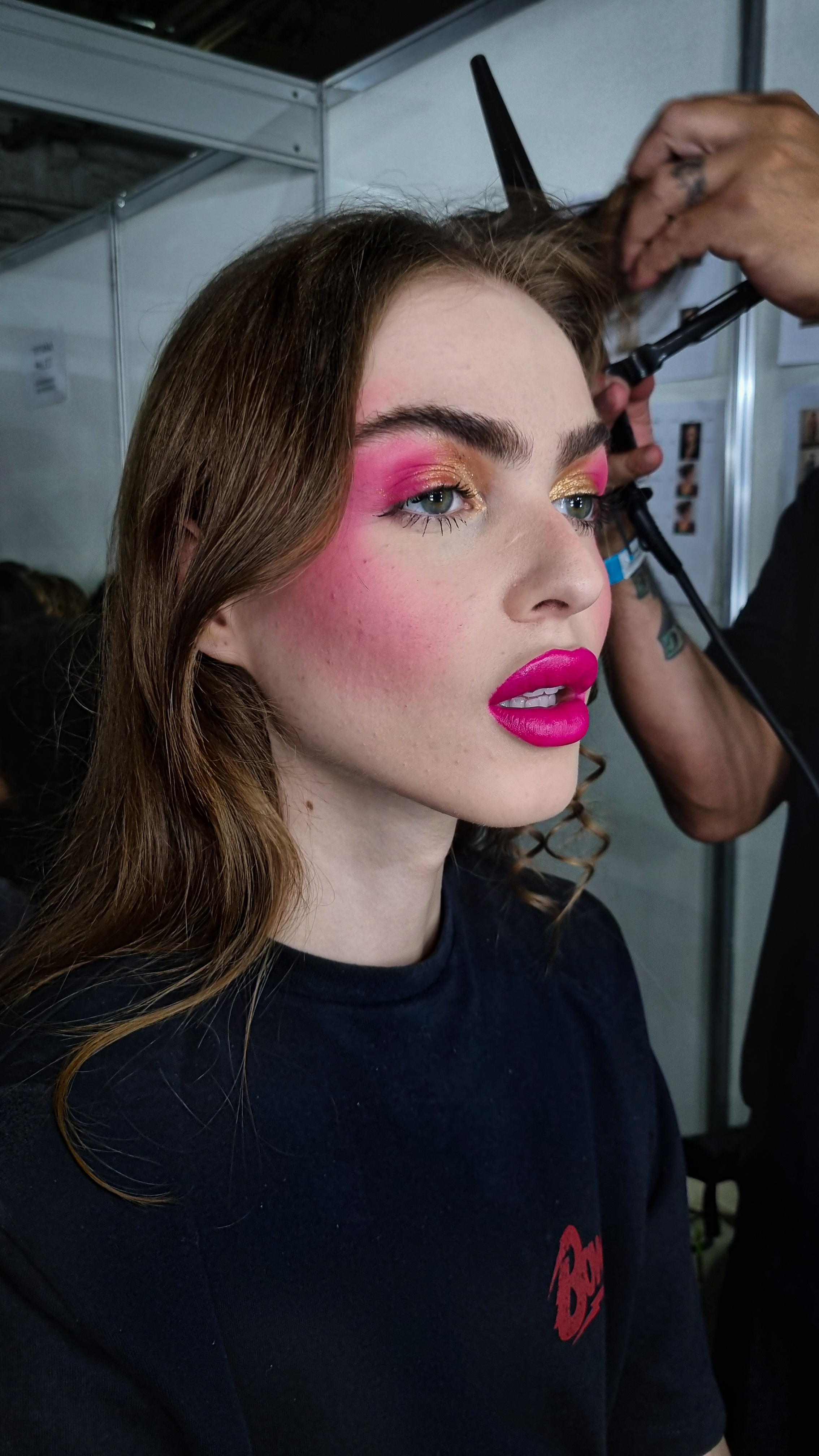 Blush marcado do desfile da The Paradise