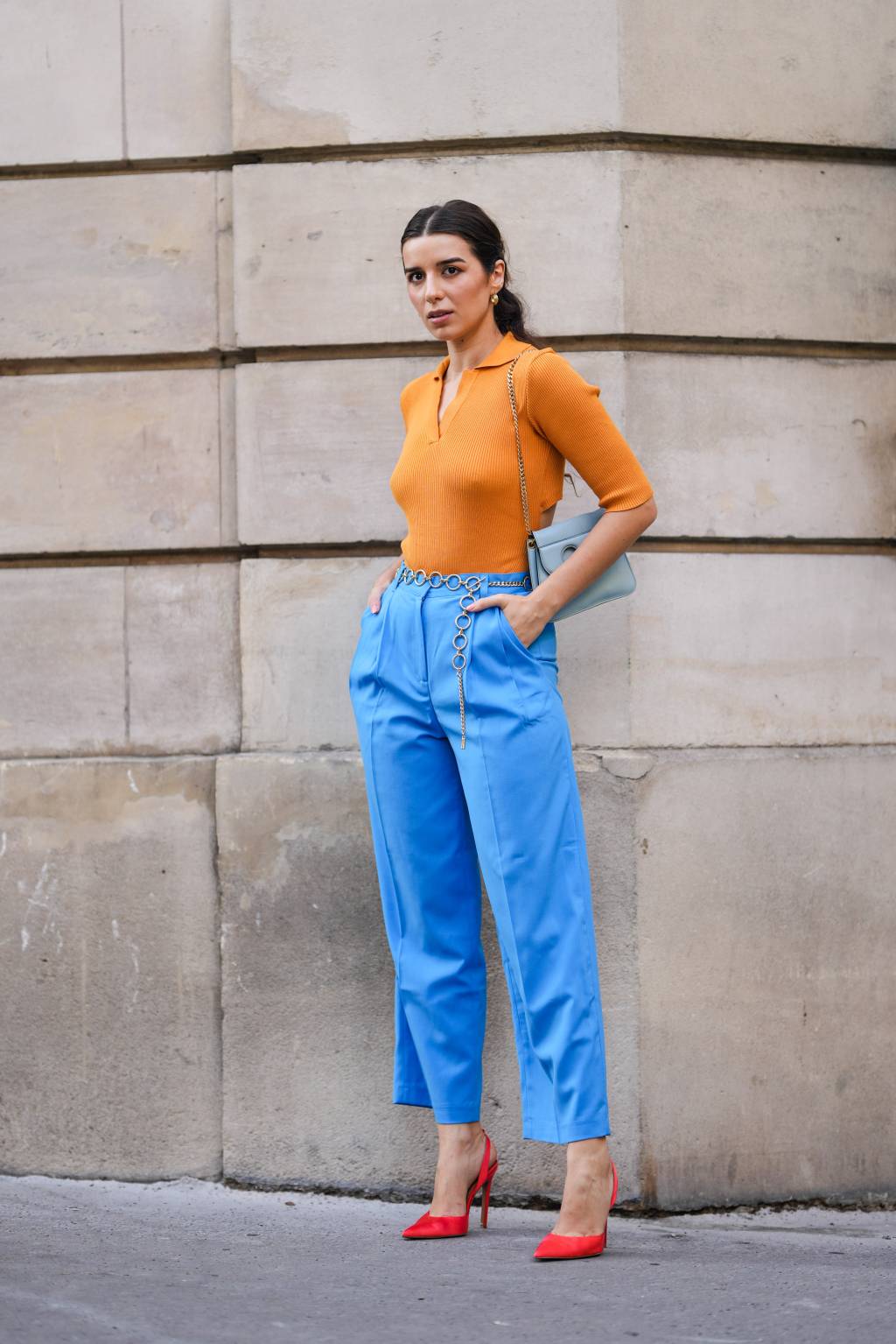 Fashion Photo Session In Paris – August 2021 camisa polo manga longa