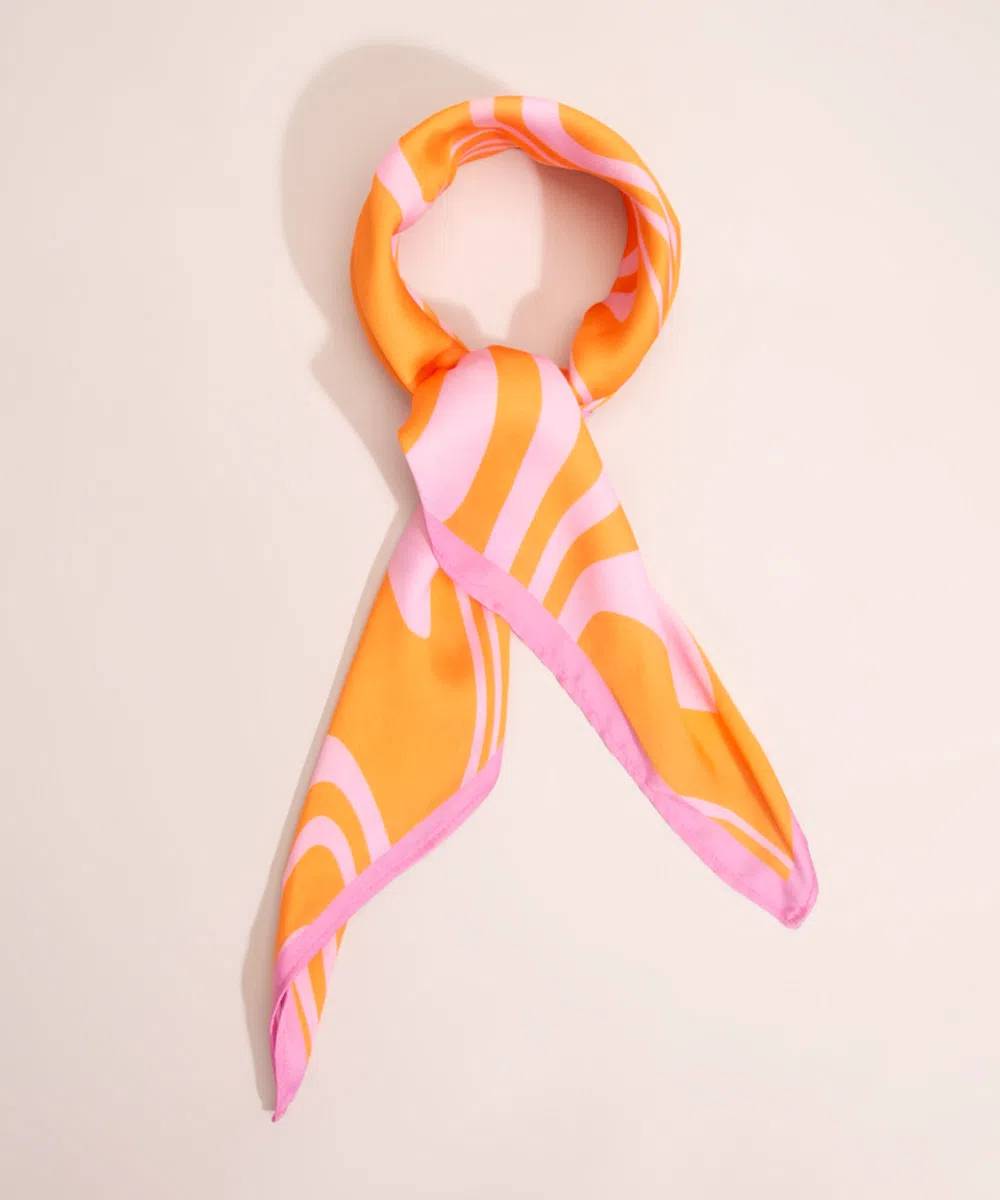 len&ccedil;o rosa e laranja
