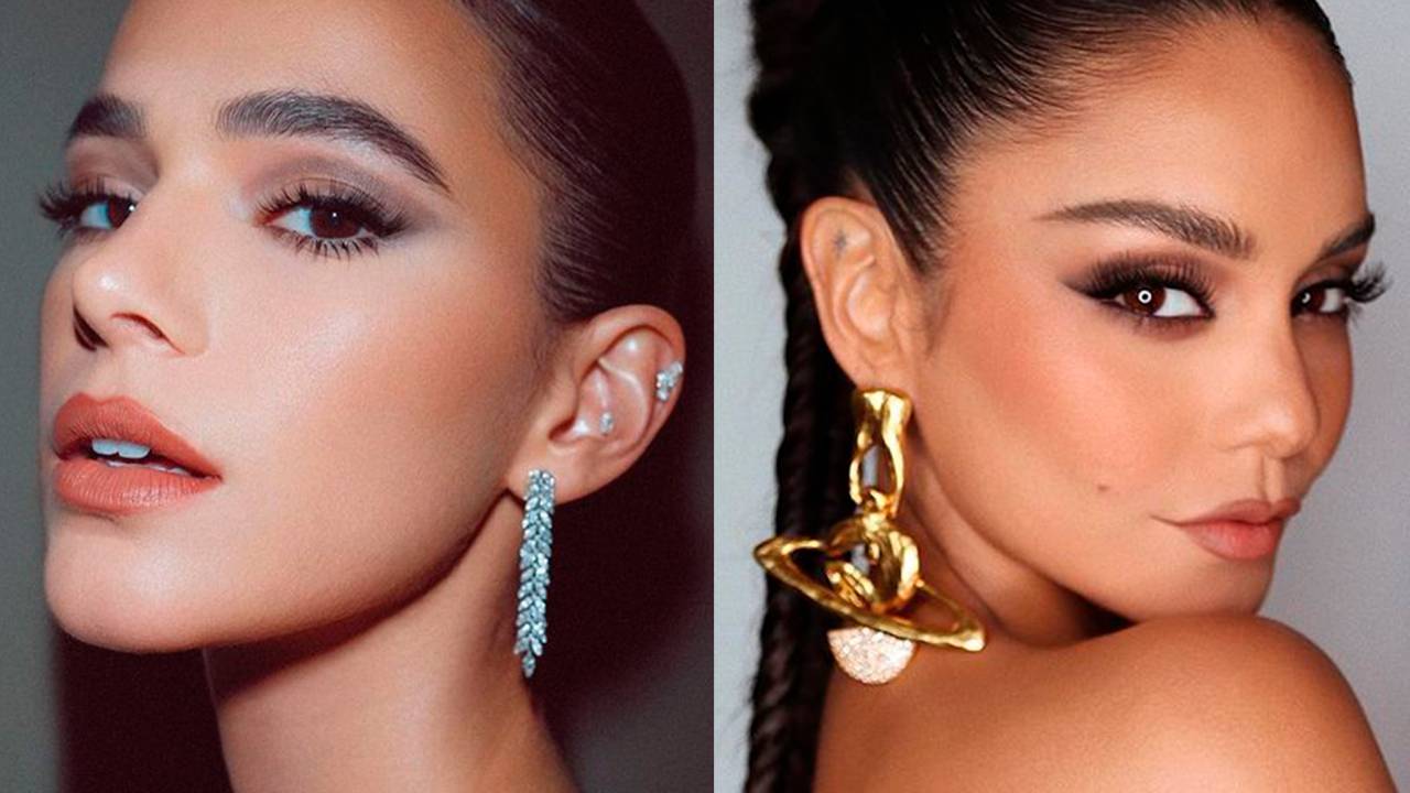 Inspirações de maquiagem glam para noivas.
