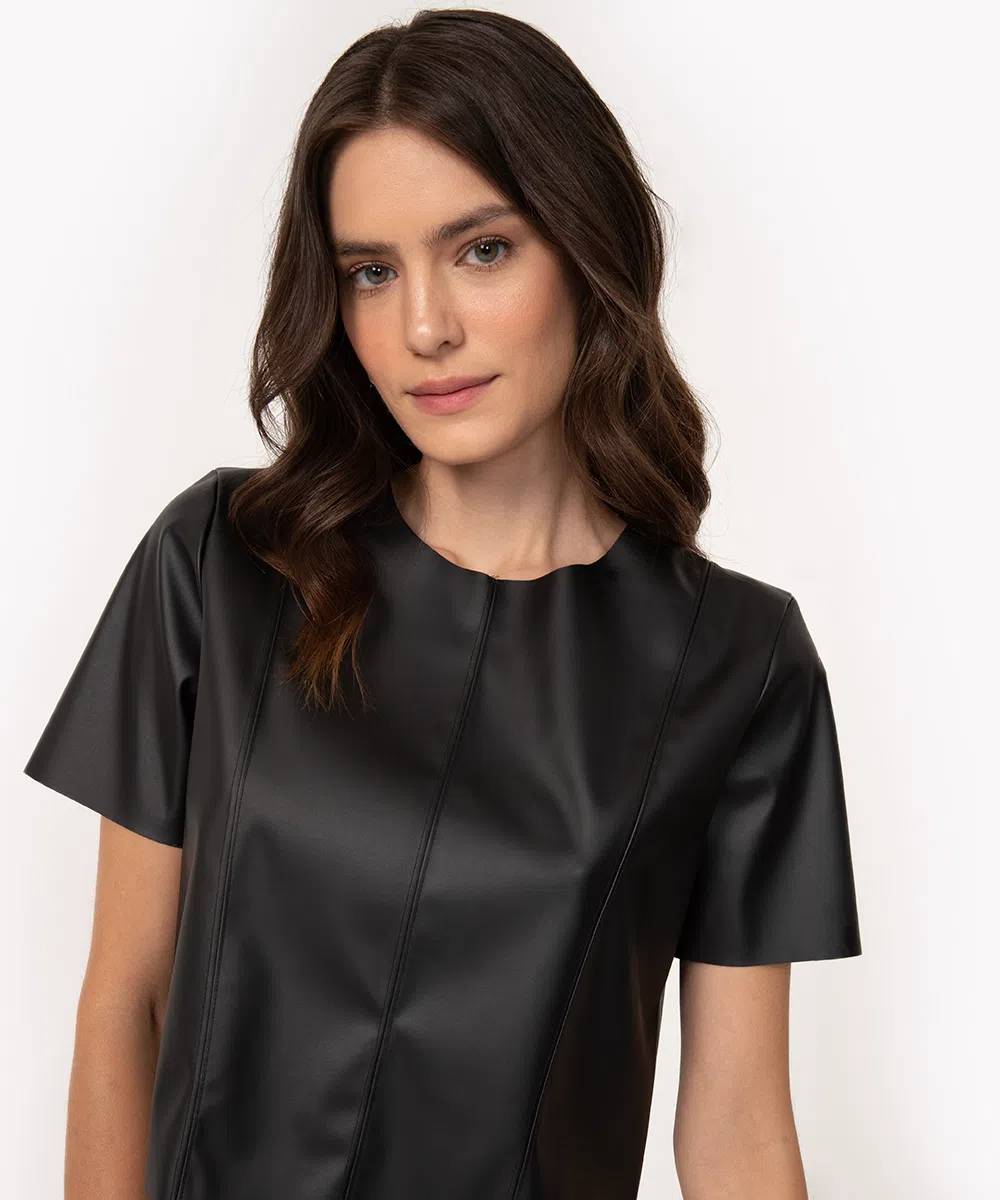 blusa de couro