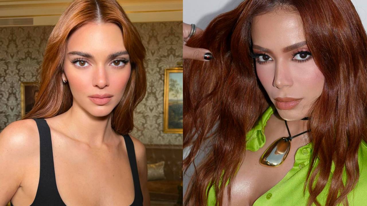 Kendall Jenner e Anitta com os cabelos ruivos