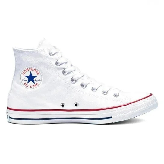 All star branco de cano alto