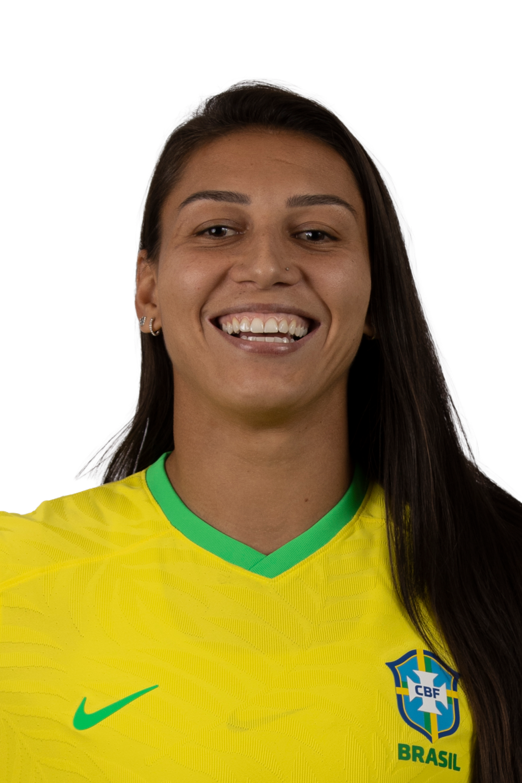 Beatriz Zaneratto_3x4_SEM FUNDO Beatriz Zaneratto, jogadora da seleção brasileira de futebol.