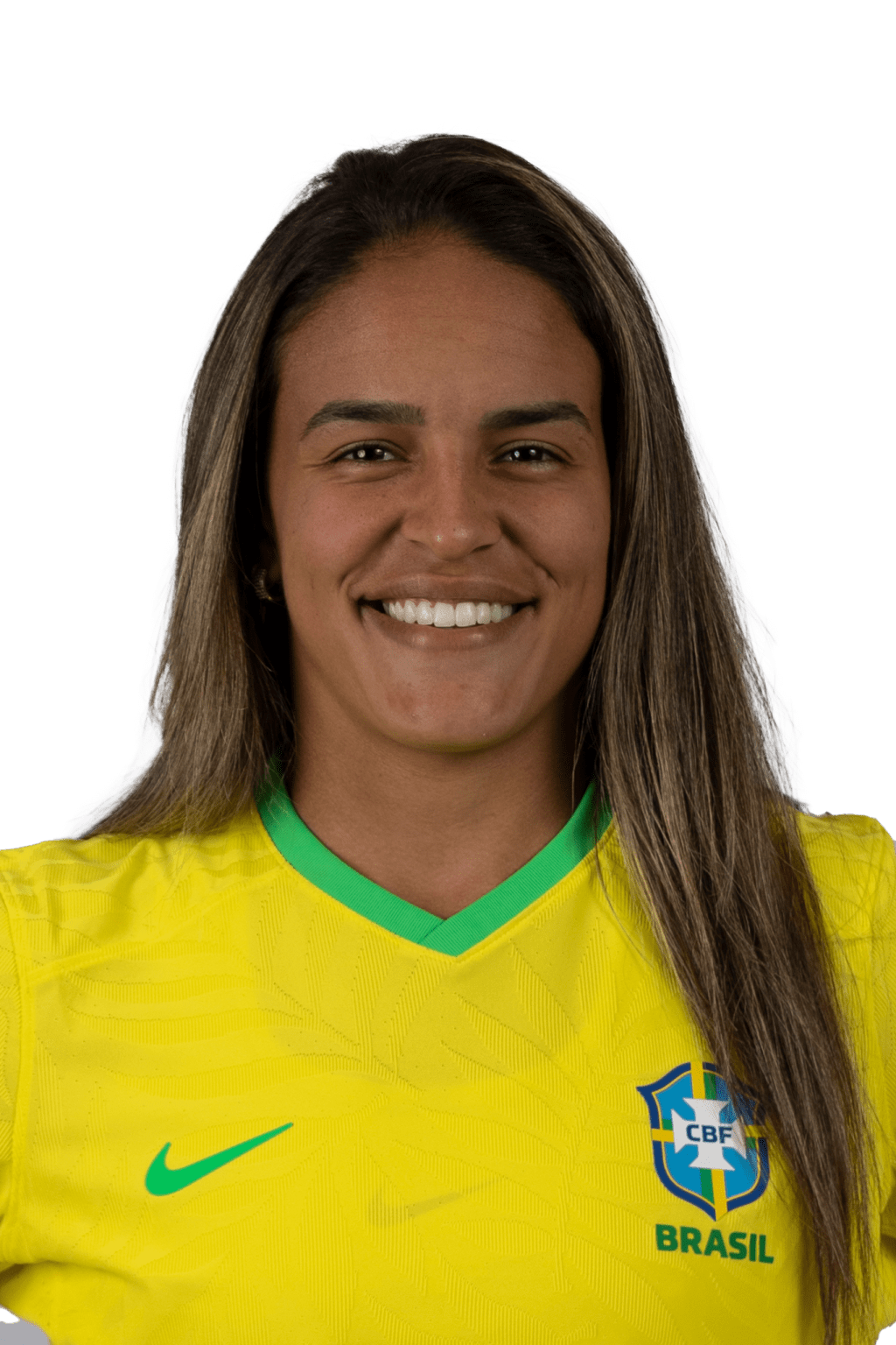 Gabi Nunes_3x4_SEM FUNDO Gabi Nunes, jogadora da seleção brasileira de futebol.