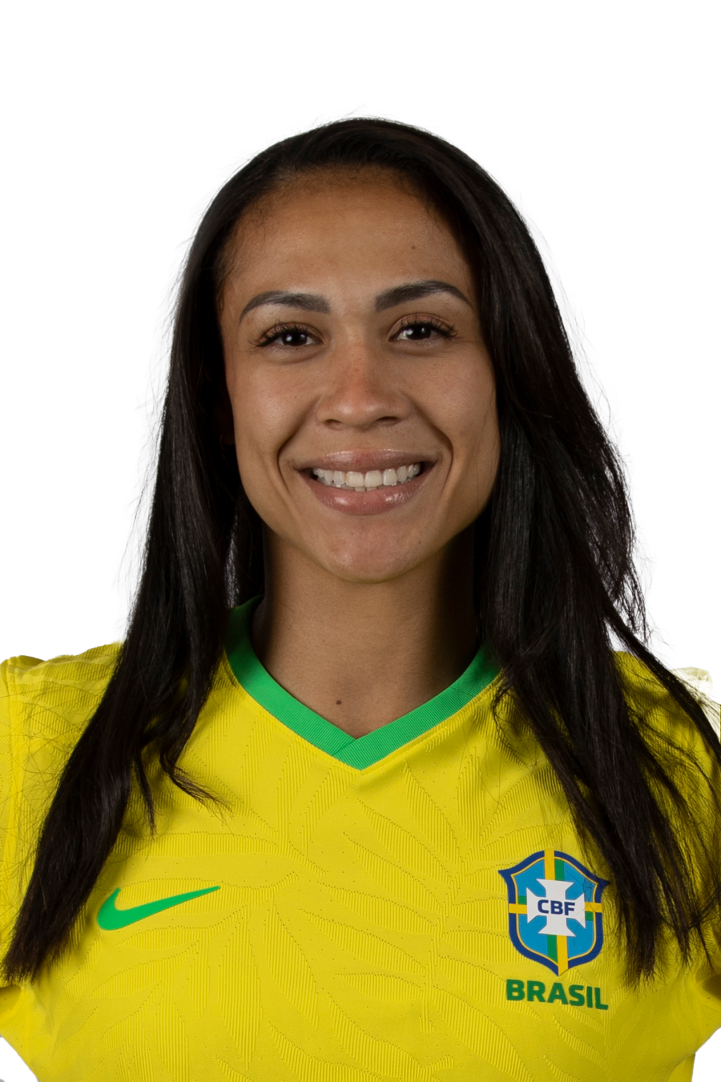 Kathellen_3x4_SEM FUNDO Kathellen, jogadora da seleção brasileira de futebol.