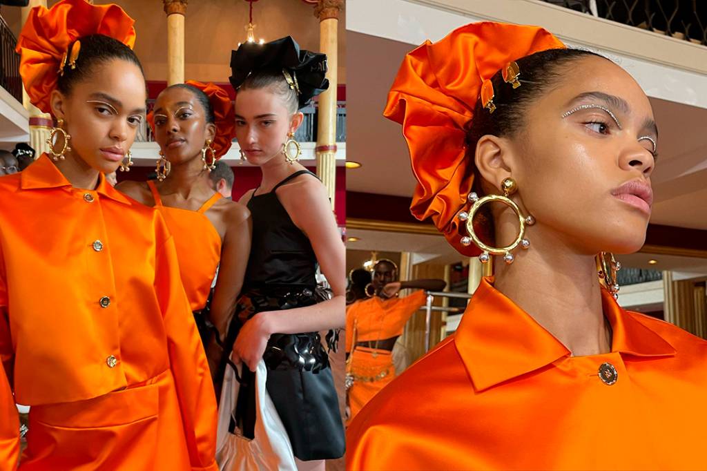 patou-scrunchies A maison Patou com maxi scrunchies no desfile de Spring Summer 2024