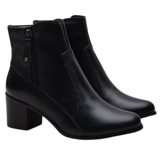 Bota de cano curto preto