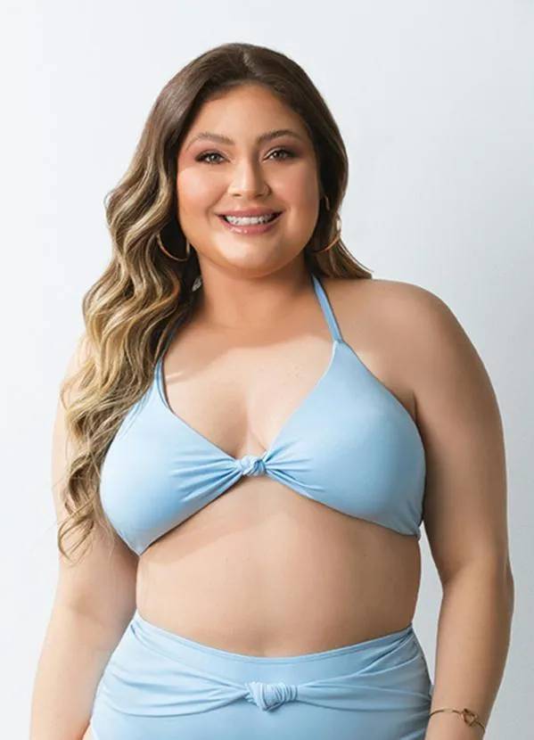 Bikini plus size azul