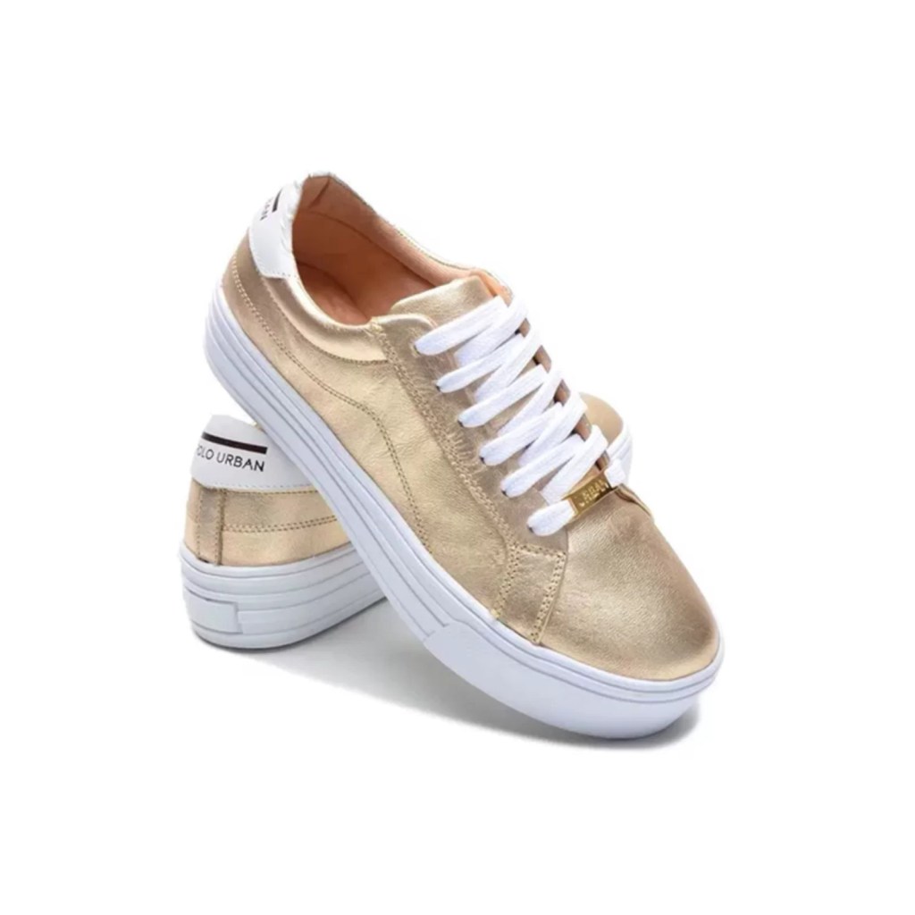 Sapato dourado feminino