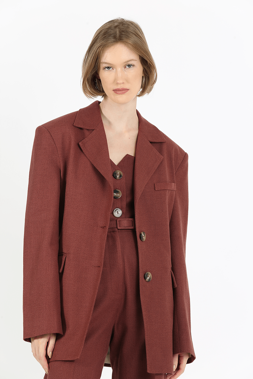 blazer marrom
