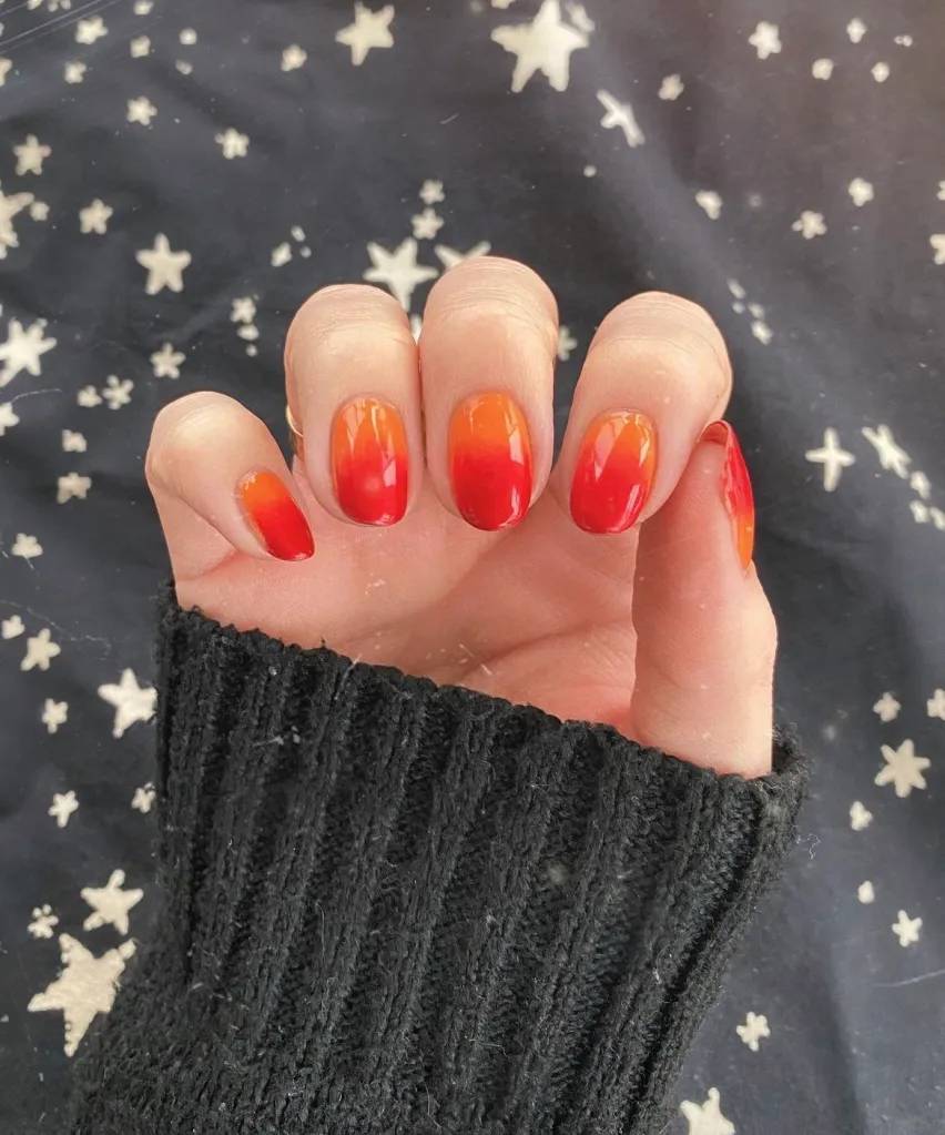 nail-art-para-unhas-curtas-degrade nail art degradê unhas curtas
