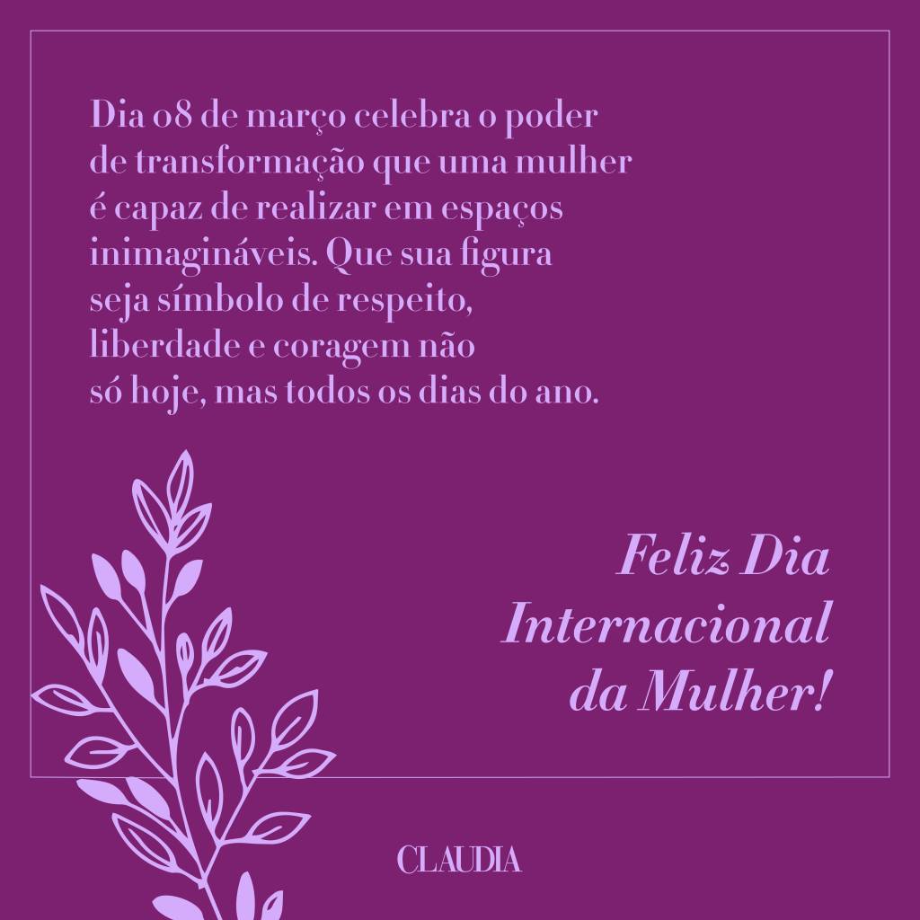 Mensagem para o Dia Internacional da Mulher